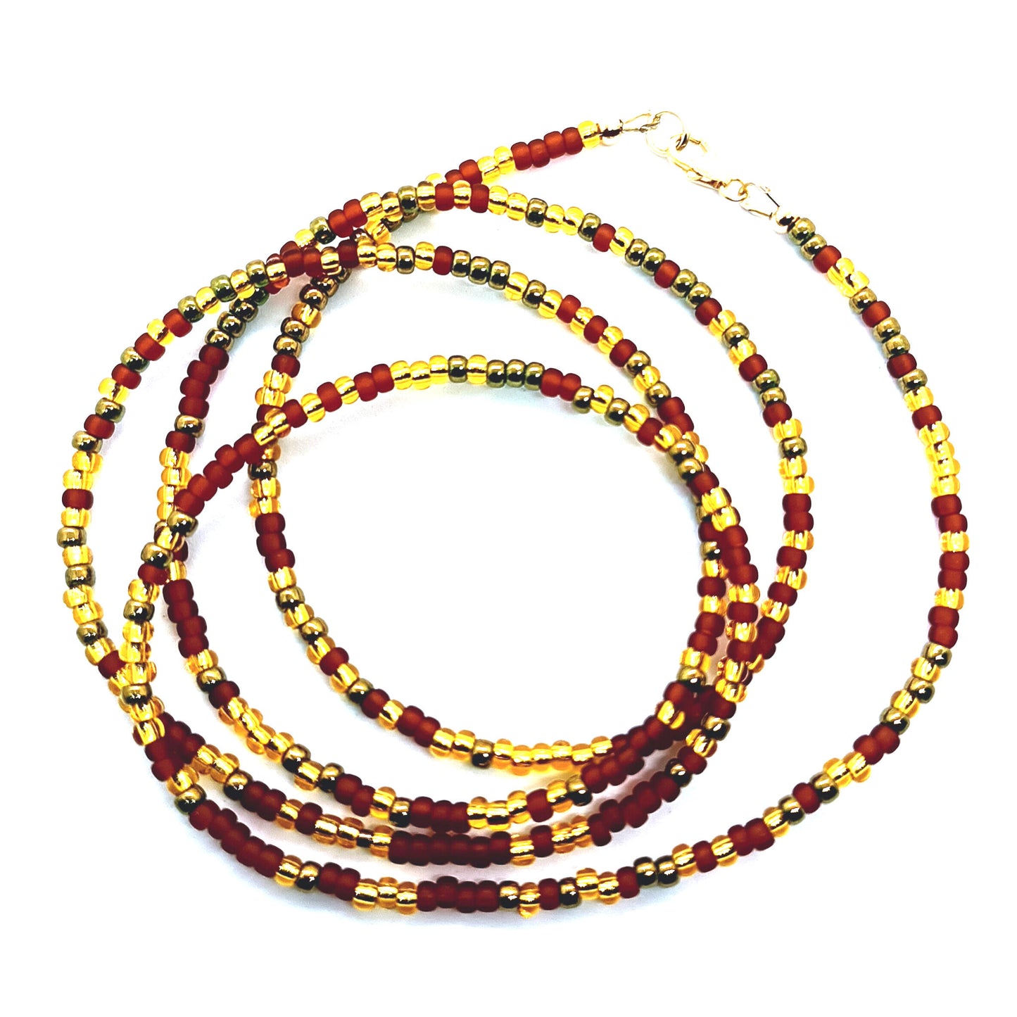 Brown Gold and Bronze Waist Beads