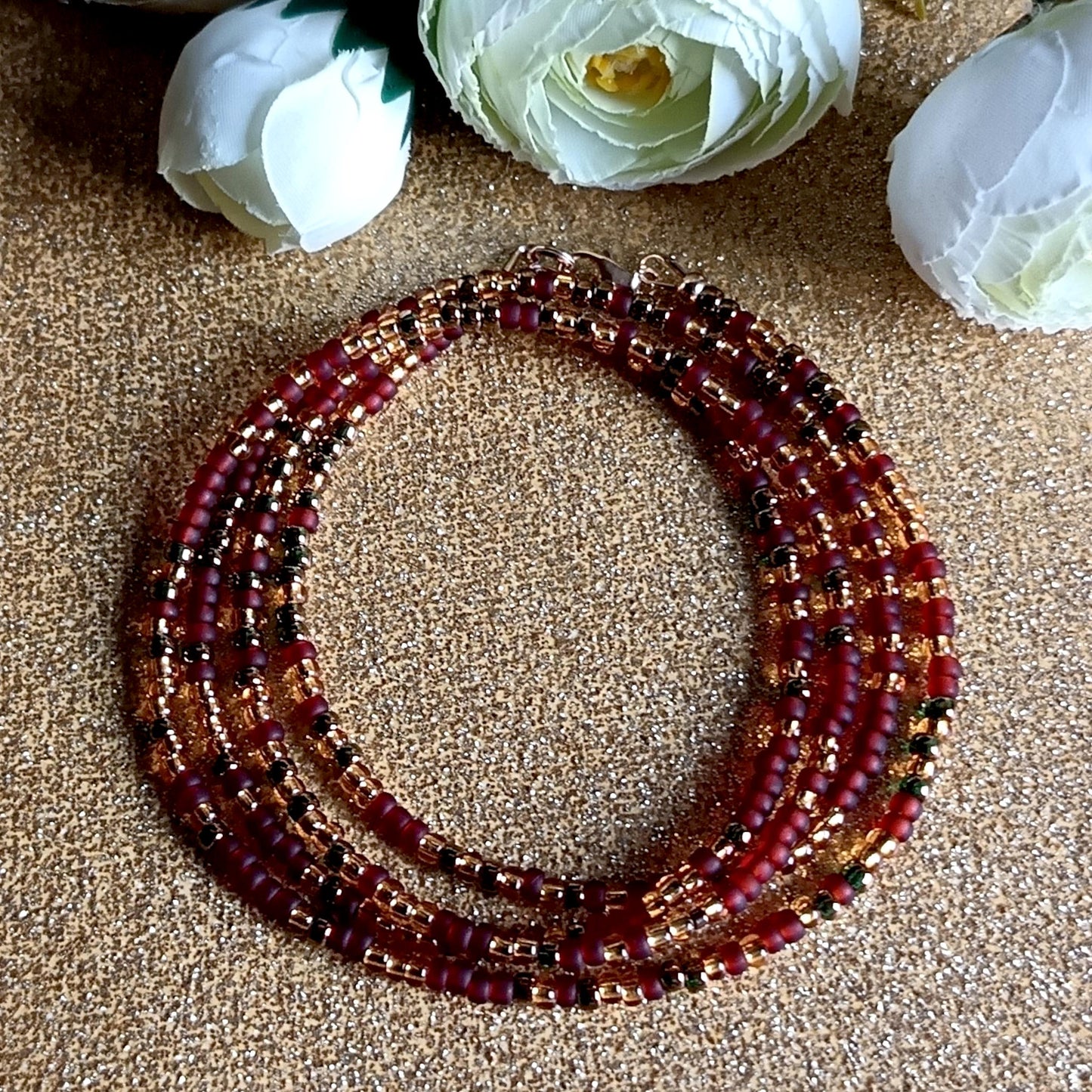 Brown Gold and Bronze Waist Beads