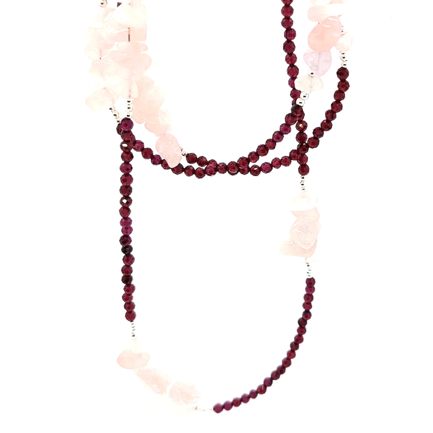 Garnet and Rose Quartz Waist Beads