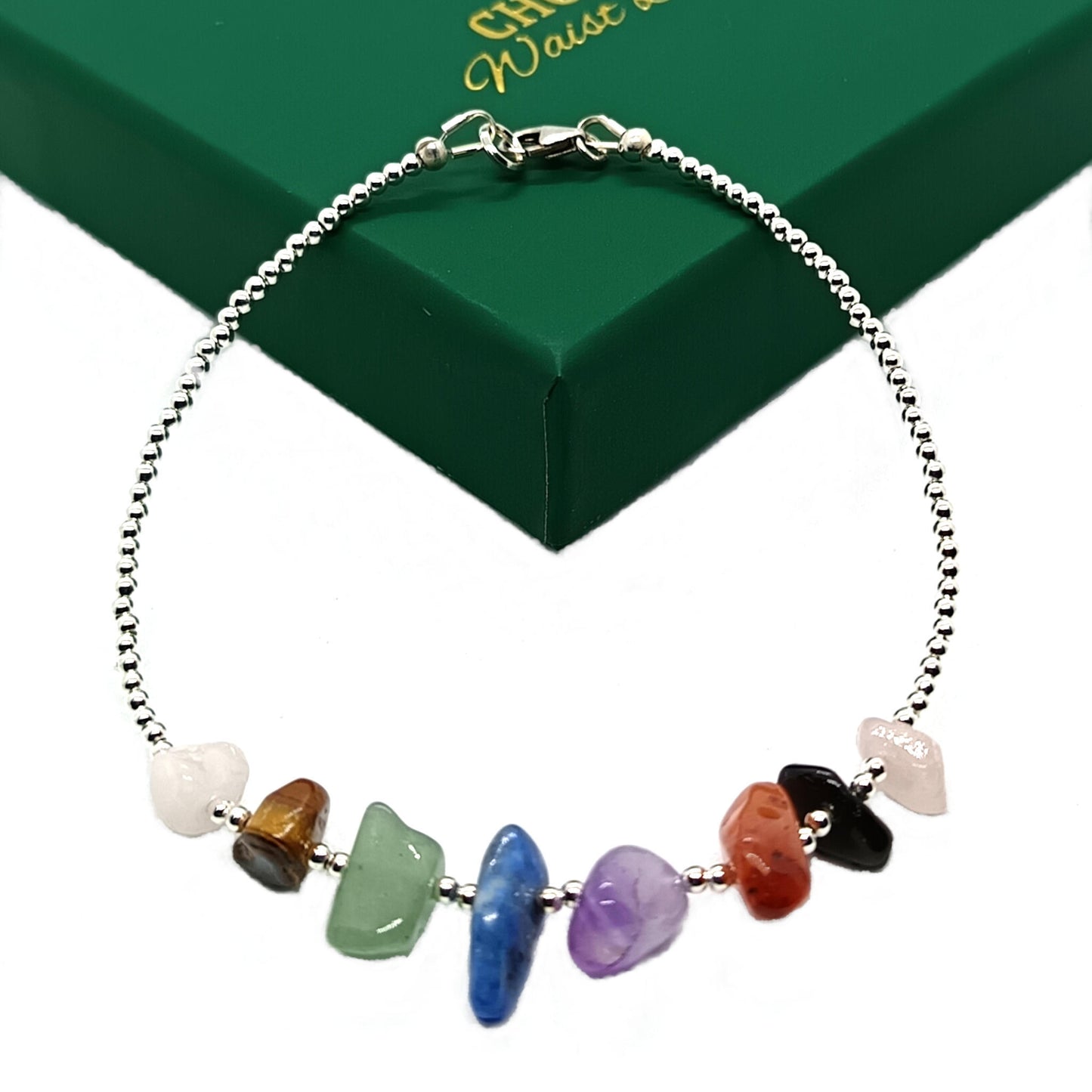 Multicoloured Gemstone Anklet