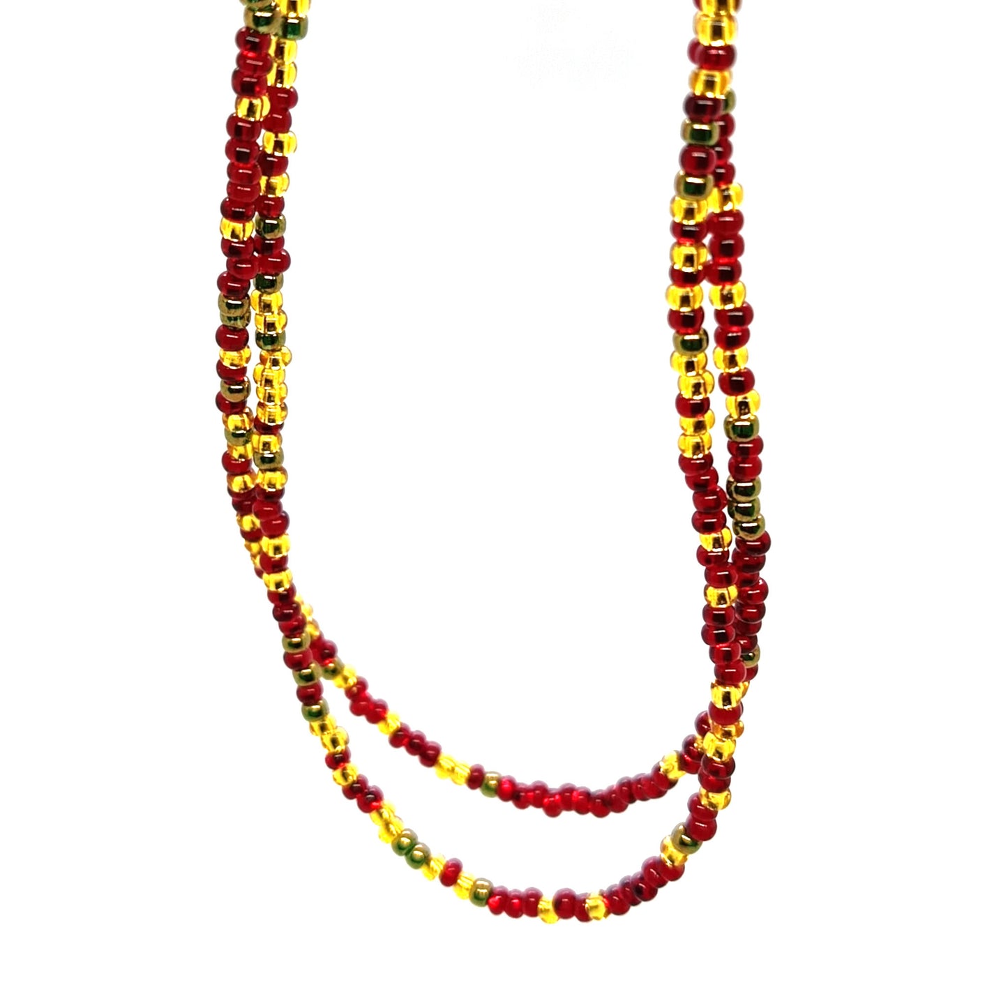 Red Gold and Bronze Waist Beads